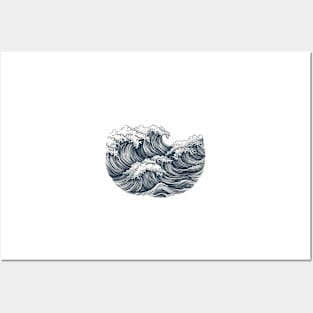 Ocean life - Waves Posters and Art